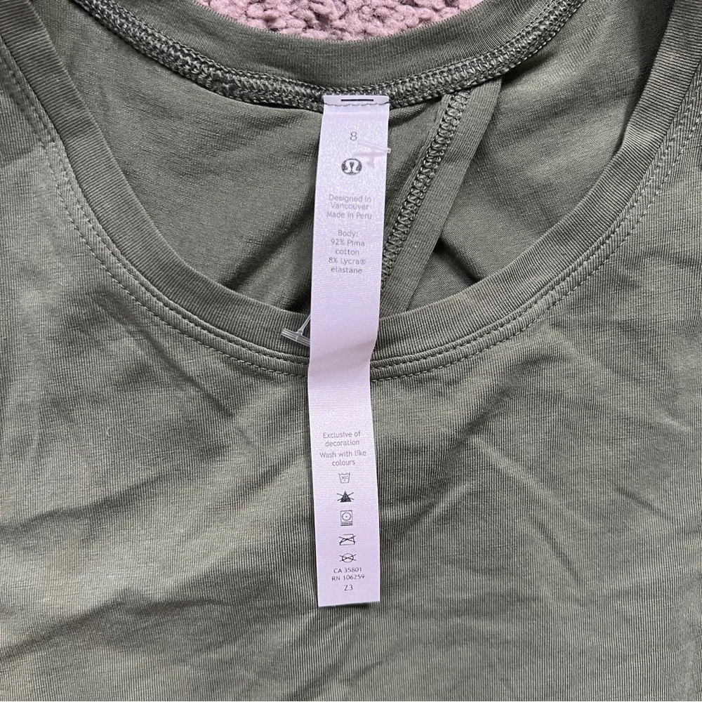 $44 Lululemon All Tied Up Tank Top *Pima Cotton
Green Twill size 8 - Picture 4 of 8